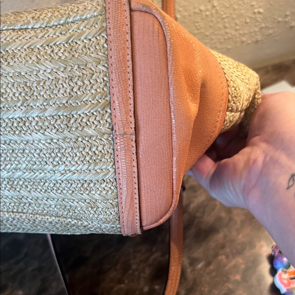 Coach Alexandra Straw Studded Tote (model F21959) - Picture 4 of 8